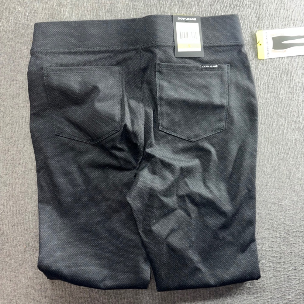 DKNY Jeans Grey Diamond Mid-Rise Comfort Stretch Pull-On Leggings NWT Size S